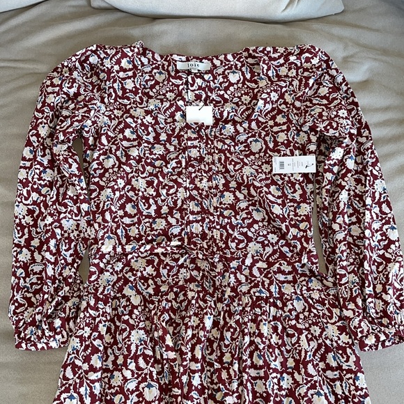 Joie Alesia Maxi Cotton Dress in Russet Brown/Multi Size M - Picture 5 of 7